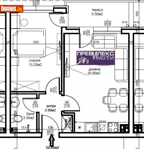 Двустаен, 60m² - Кв. Беломорски, Пловдив - Апартамент за продажба - Превилекс имоти ЕООД - 115979191