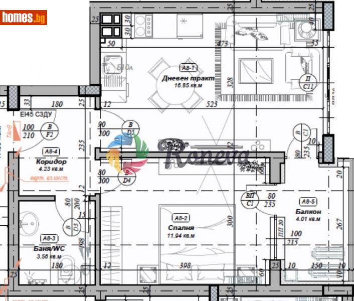 Двустаен, 62m² - Кв. Бриз, Варна - Апартамент за продажба - РОНЕВА ООД - 115990109