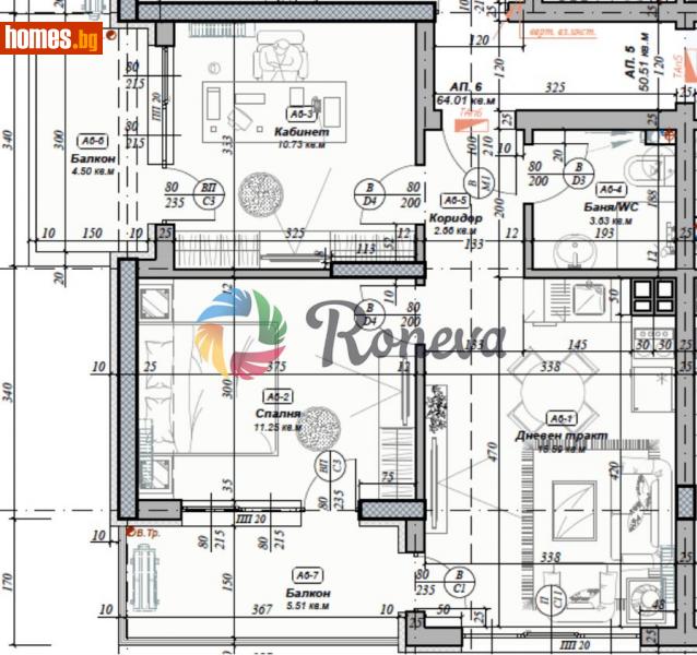 Тристаен, 83m² - Кв. Бриз, Варна - Апартамент за продажба - РОНЕВА ООД - 115990113