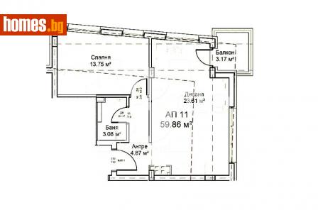 Двустаен, 70m² - Апартамент за продажба - 116008158
