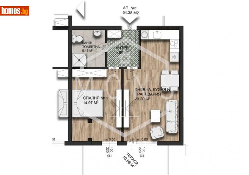 Двустаен, 95m² - С.Малки Чифлик, Велико Търново - Апартамент за продажба - МОНС ПРОПЪРТИС - 116008528