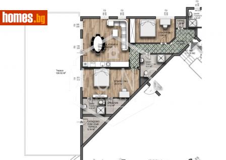 Тристаен, 111m² - Апартамент за продажба - 116008544