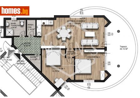 Тристаен, 123m² - Апартамент за продажба - 116008548