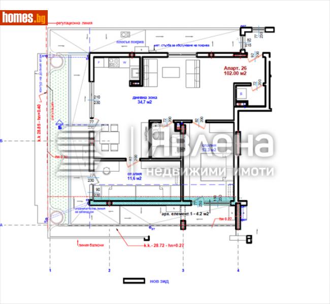 Тристаен, 117m² - Жк. Възраждане, Бургас - Апартамент за продажба - ЯВЛЕНА - 116009612
