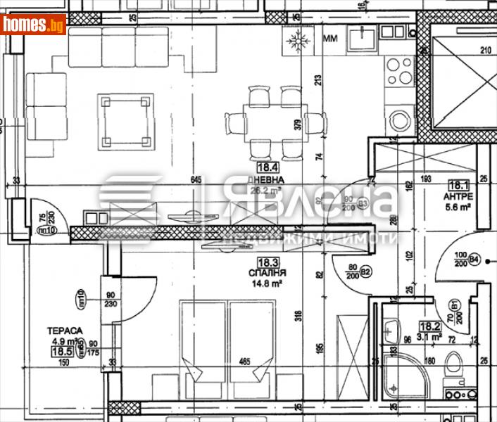 Двустаен, 73m² - Кв. Малинова Долина, София - Апартамент за продажба - ЯВЛЕНА - 116009661