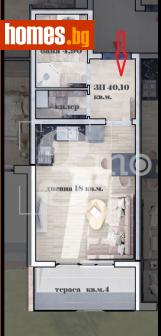 Едностаен, 51m² - Апартамент за продажба - 116020651