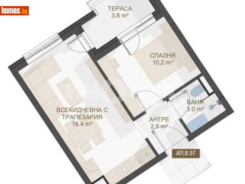 Двустаен, 55m² -  Център, Пловдив - Апартамент за продажба - ИМОТЕКА АД - 116035765