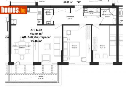 Тристаен, 125m² - Апартамент за продажба - 116037339