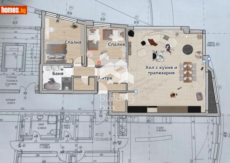 Тристаен, 117m² - Жк. Борово, София - Апартамент за продажба - Билдинг Бокс - 116038729