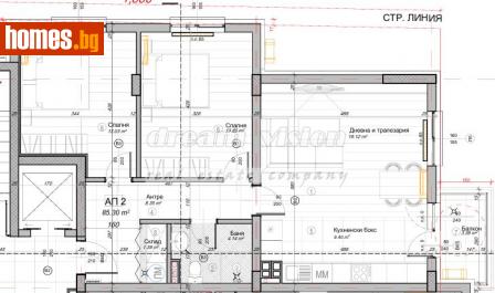 Тристаен, 98m² - Апартамент за продажба - 116039245
