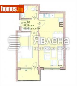 Двустаен, 64m² - Апартамент за продажба - 116055934