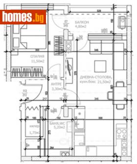 Двустаен, 68m² - Апартамент за продажба - 116056822