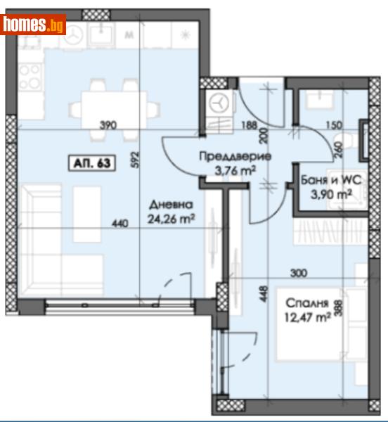 Двустаен, 61m² - Жк. Тракия, Пловдив - Апартамент за продажба - Deluxe Homes - 116056917