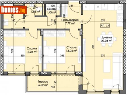 Тристаен, 108m² - Апартамент за продажба - 116057598