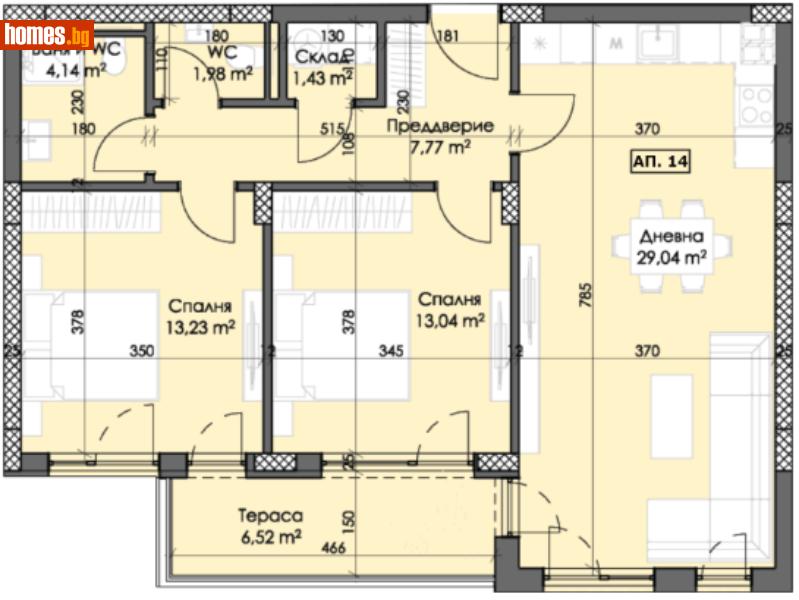 Тристаен, 108m² - Жк. Тракия, Пловдив - Апартамент за продажба - Deluxe Homes - 116057598