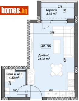 Едностаен, 45m² - Апартамент за продажба - 116057599