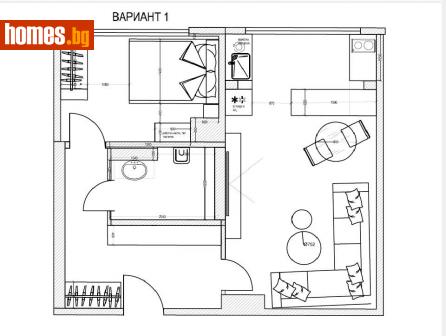 Двустаен, 50m² - Апартамент за продажба - 116067792