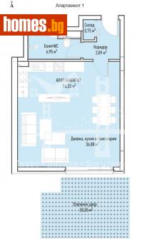 Едностаен, 66m² - Апартамент за продажба - 116113227