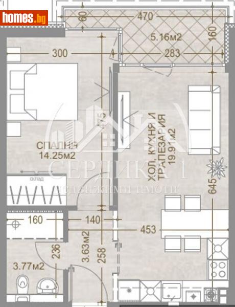 Двустаен, 65m² - Кв. Манастирски Ливади, София - Апартамент за продажба - СЕРДИКА 1 НЕДВИЖИМИ ИМОТИ ЕООД - 116113537