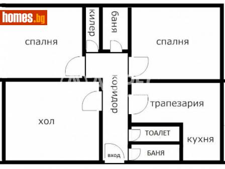Тристаен, 88m² - Апартамент за продажба - 116140477