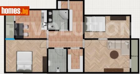 Тристаен, 84m² - Апартамент за продажба - 116141645