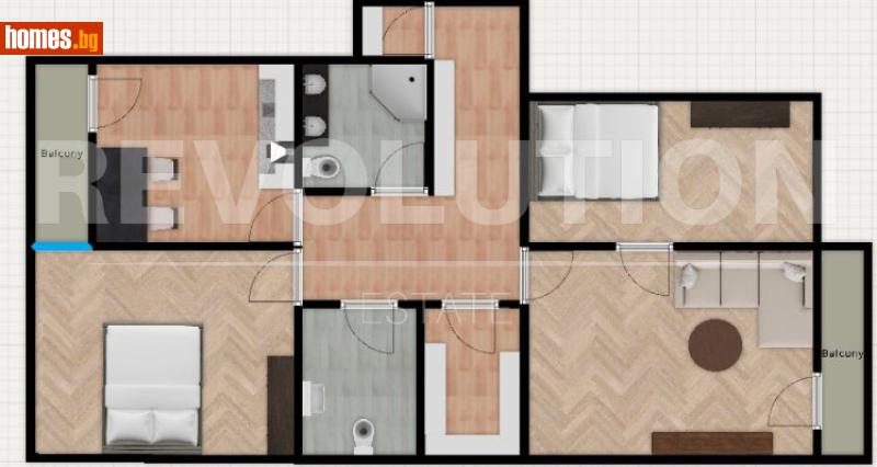 Тристаен, 84m² - Жк. Люлин 3, София - Апартамент за продажба - Революшън Естейт - 116141645