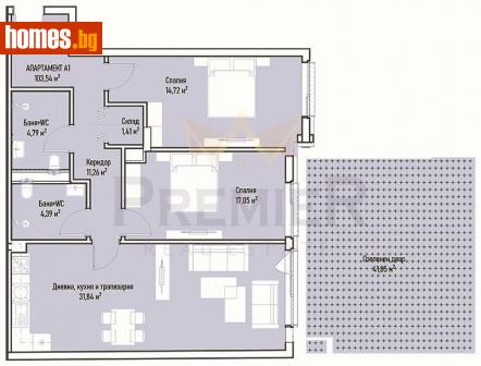 Тристаен, 127m² - Апартамент за продажба - 116147291
