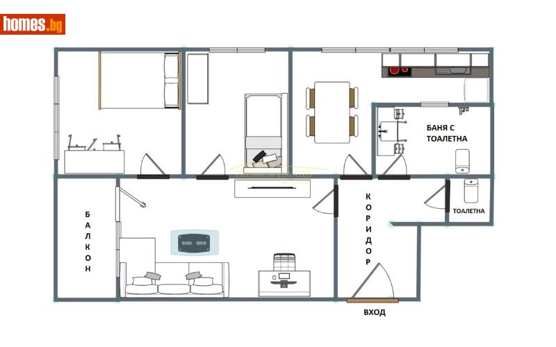 Тристаен, 80m² - Жк. Гео Милев, София - Апартамент за продажба - ПРЕМИУМ ИМОТИ - 116176531