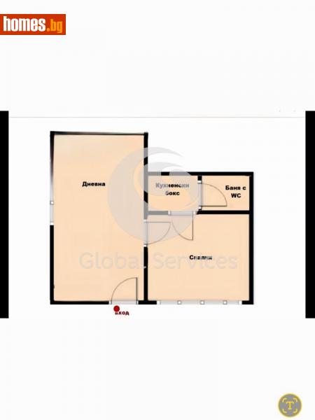 Двустаен, 44m² -  Център, София - Апартамент за продажба - Глобъл Сървисиз ООД - 116179712