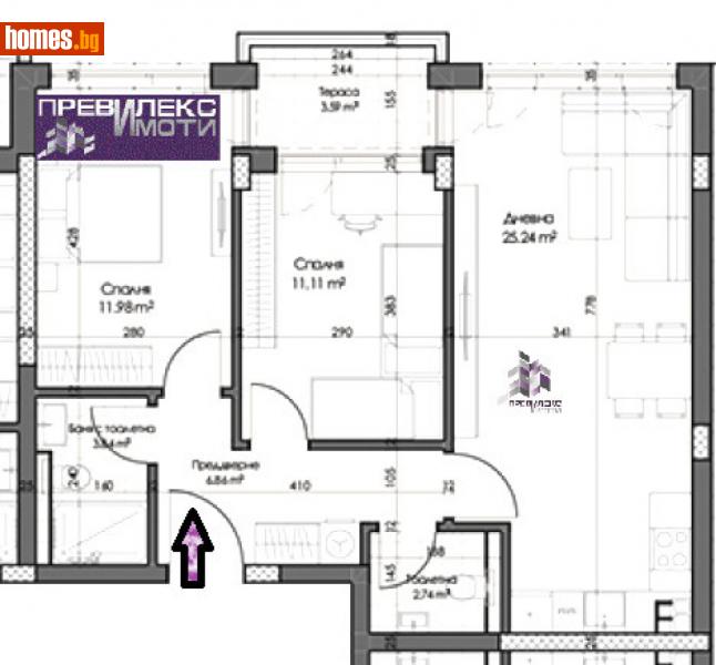 Тристаен, 91m² - Кв. Беломорски, Пловдив - Апартамент за продажба - Превилекс имоти ЕООД - 116186700