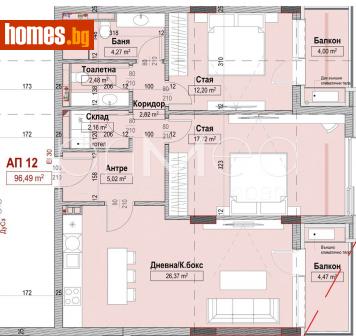 Тристаен, 110m² - Апартамент за продажба - 116190346