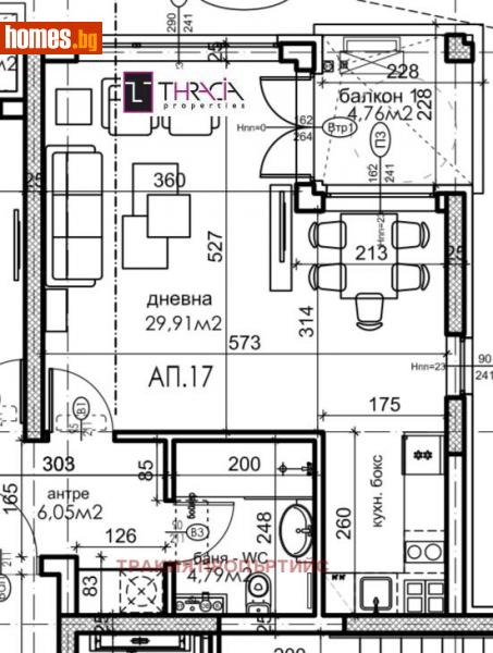 Двустаен, 86m² - София, София - град - Апартамент за продажба - Тракия Пропъртийс - 116199082