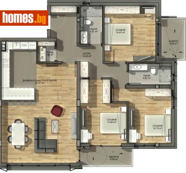 Четиристаен, 178m² - Апартамент за продажба - 116206332