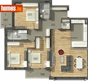 Четиристаен, 176m² - Апартамент за продажба - 116206354