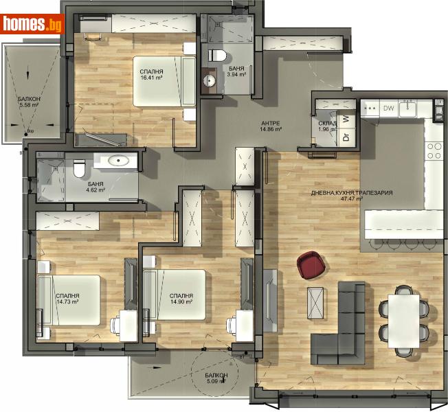 Четиристаен, 176m² -  Драгалевци, София - Апартамент за продажба - Титан Пропъртис - 116206354