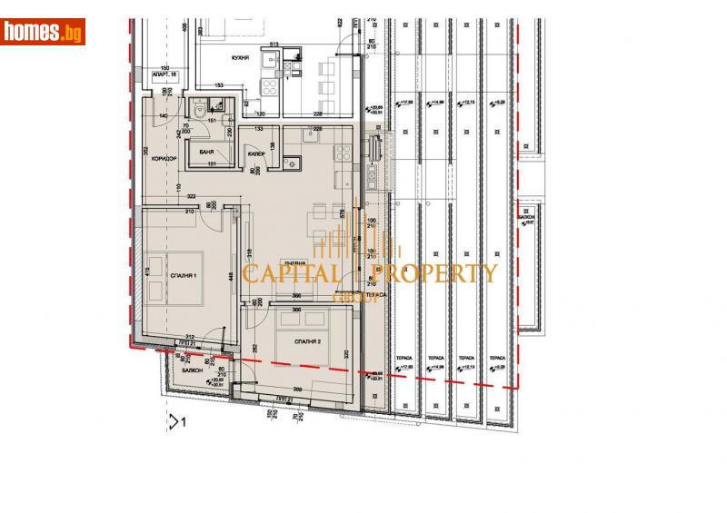Двустаен, 60m² - Жк. Левски, Варна - Апартамент за продажба - Капитал Пропърти Груп - 116214483