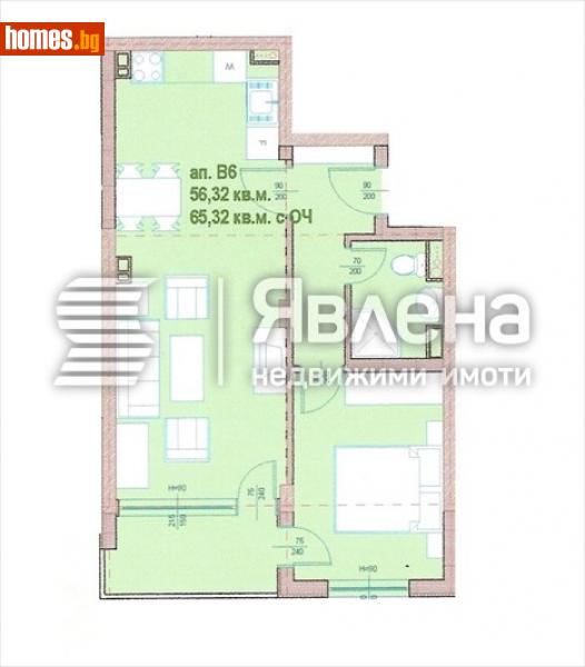 Двустаен, 65m² -  Център, София - Апартамент за продажба - ЯВЛЕНА - 116220254