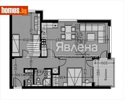 Тристаен, 103m² - Апартамент за продажба - 116228246
