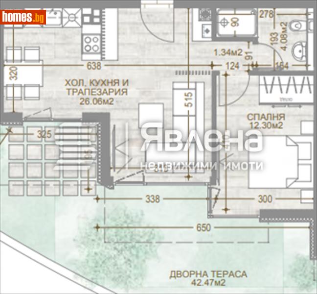 Двустаен, 100m² - Кв. Манастирски Ливади, София - Апартамент за продажба - ЯВЛЕНА - 116228256