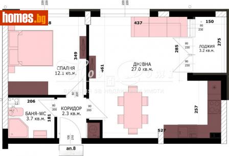 Двустаен, 64m² - Апартамент за продажба - 116229809