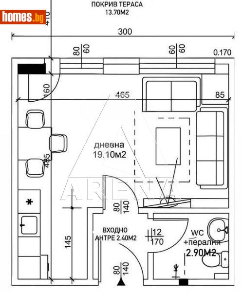 Едностаен, 49m² - Кв. Остромила, Пловдив - Апартамент за продажба - Арена имот  - 116235749