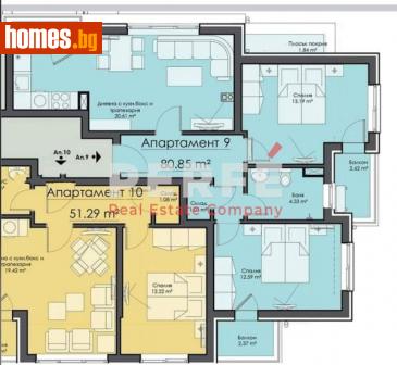 Тристаен, 93m² - Апартамент за продажба - 116247440