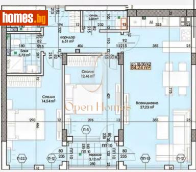 Тристаен, 97m² - Апартамент за продажба - 116247593