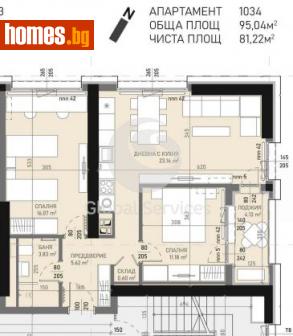 Тристаен, 95m² - Апартамент за продажба - 116247735
