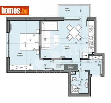 Двустаен, 69m² - Апартамент за продажба - 116248251