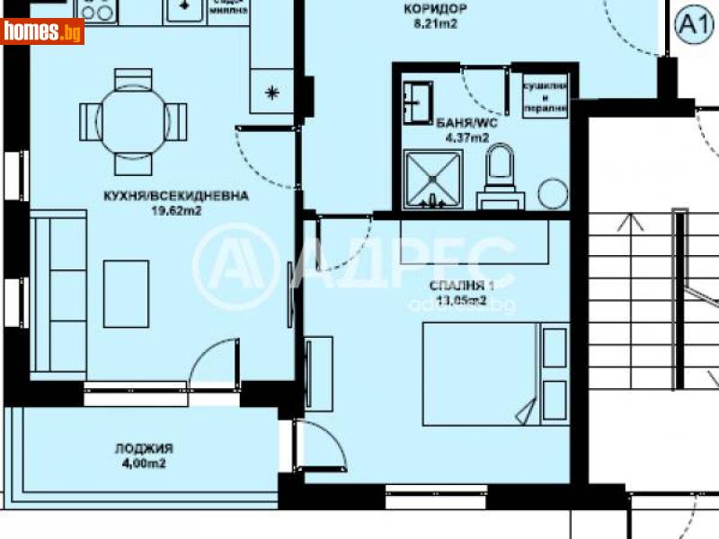 Двустаен, 62m² -  Изгрев, Благоевград - Апартамент за продажба - АДРЕС НЕДВИЖИМИ ИМОТИ - 116251014
