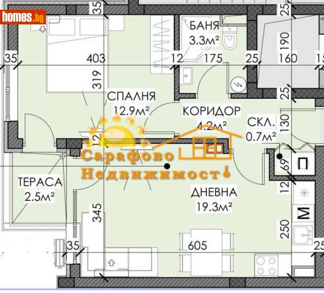 Двустаен, 60m² -  Сарафово, Бургас - Апартамент за продажба - Сарафово Недвижимост - 116258793