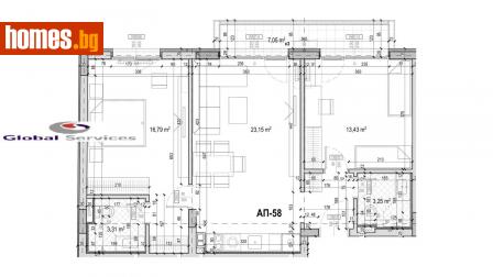 Тристаен, 81m² - Апартамент за продажба - 116271663