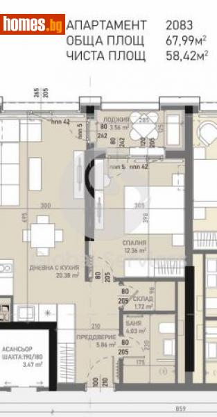 Двустаен, 67m² - Жк. Банишора, София - Апартамент за продажба - Глобъл Сървисиз ООД - 116272595