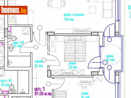 Тристаен, 95m² - Апартамент за продажба - 116290452